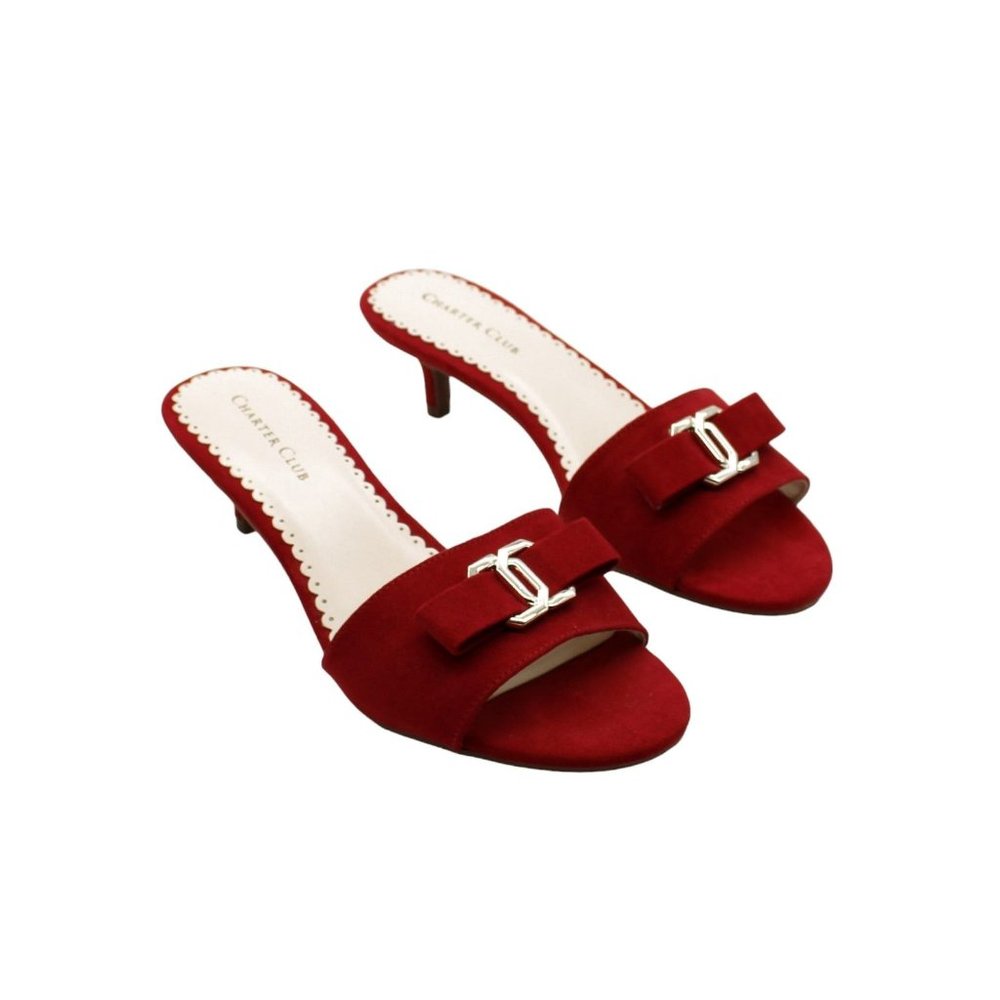 Charter Club Red Slide Sandals